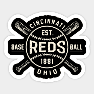 Vintage Cincinnati Reds 1 by Buck Tee Originals Sticker